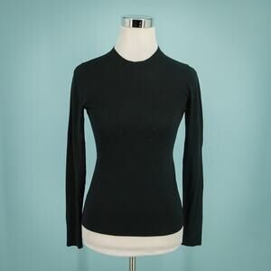 Talula Aritzia Size Small S Black Crew Neck Long Sleeve Lightweight Sweater Top